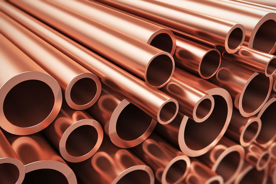 أنابيب النحاس C11000 ASTM ، أنابيب النحاس لمكيف الهواء سمك 0.2 مم 0.5 مم